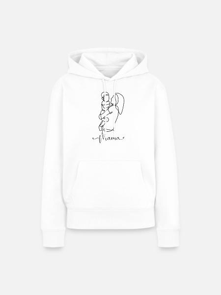 Mama - Frauen Premium Bio Hoodie - Weiß