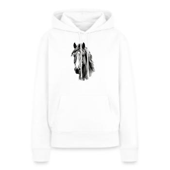 Pferd - Frauen Premium Bio Hoodie - Weiß - Vorne - Julia (174cm)