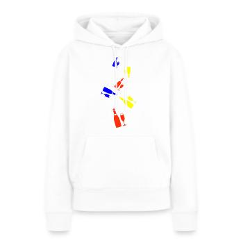 Rotwein Symbol - Frauen Premium Bio Hoodie - Weiß - Vorne - Julia (174cm)