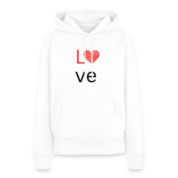 Frauen Tshirt Love Shirt - Frauen Premium Bio Hoodie - Weiß - Vorne - Julia (174cm)