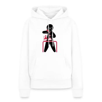 Un scientifique tenant un tube à essai - Sweat à capuche Premium bio Femme - blanc - Devant - Julia (174cm)