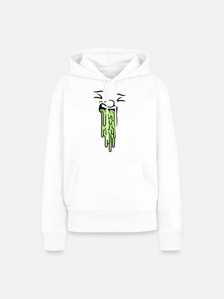 kotzendes gesicht - Frauen Premium Bio Hoodie - Weiß