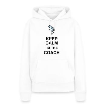 Coach / Coaching / Entraineur / Sport - Sweat à capuche Premium bio Femme - blanc - Devant - Julia (174cm)