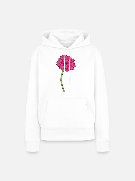 Dahlien - Frauen Premium Bio Hoodie - Weiß