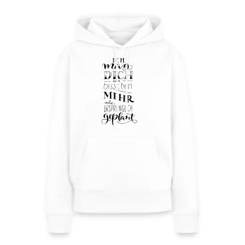 ich mag dich - Frauen Premium Bio Hoodie - Weiß - Vorne - Julia (174cm)