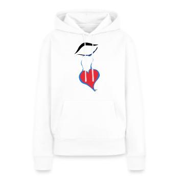 WEINEN SIE EINE LIEBE - Frauen Premium Bio Hoodie - Weiß - Vorne - Julia (174cm)