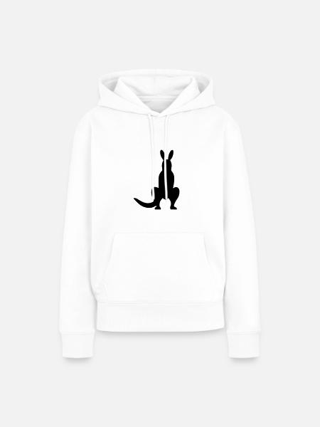 Känguru - Frauen Premium Bio Hoodie - Weiß