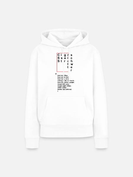 CSS ist gar nicht schwer - Frauen Premium Bio Hoodie - Weiß