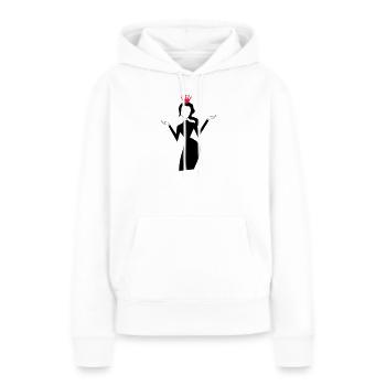 Mannequin - Sweat à capuche Premium bio Femme - blanc - Devant - Julia (174cm)
