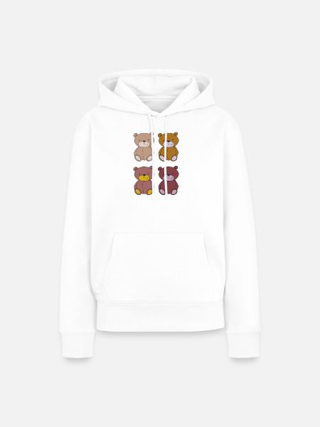 bären bande 4 - Frauen Premium Bio Hoodie - Weiß
