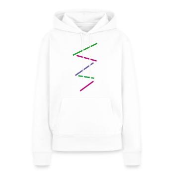 Minimal Pattern - Women’s Premium Organic Hoodie - white - Front - Julia (174cm)