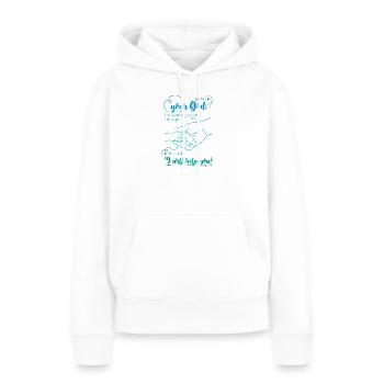 Jesaja Bibelvers Ich helfe dir - Frauen Premium Bio Hoodie - Weiß - Vorne - Julia (174cm)
