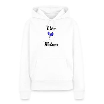 VIELEN DANK. DANKE. VIELEN DANK. JAHRESTAG. GEBURT. - Frauen Premium Bio Hoodie - Weiß - Vorne - Julia (174cm)