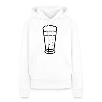 Bière - Sweat à capuche Premium bio Femme - blanc - Devant - Julia (174cm)