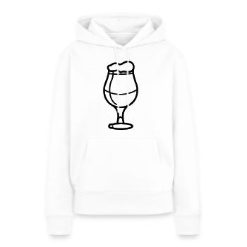 Bière - Sweat à capuche Premium bio Femme - blanc - Devant - Julia (174cm)