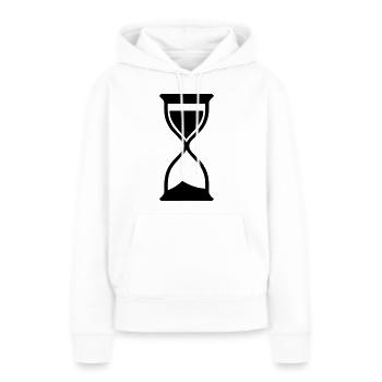 Stundenglas - Frauen Premium Bio Hoodie - Weiß - Vorne - Julia (174cm)