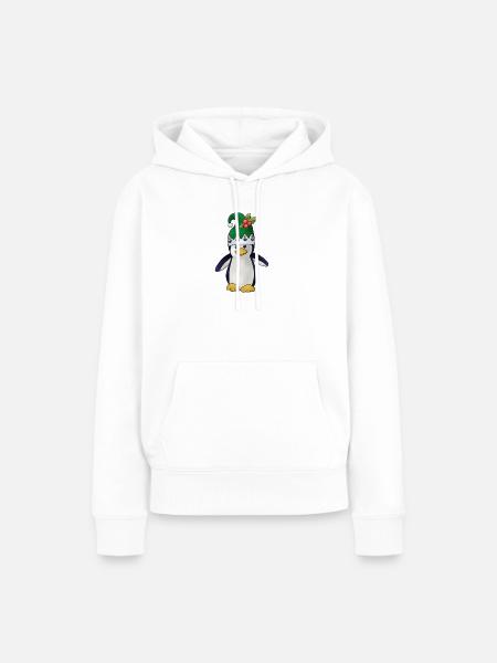 Wichtelpinguin - Frauen Premium Bio Hoodie - Weiß
