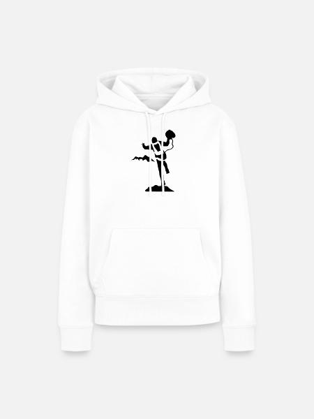 BASE jumping - Frauen Premium Bio Hoodie - Weiß