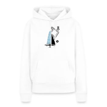 Parcours de régate moderne de voilier Yacht Yacht - Sweat à capuche Premium bio Femme - blanc - Devant - Julia (174cm)