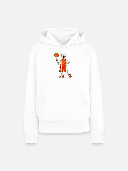 Skeleton Hoops 23 - Frauen Premium Bio Hoodie - Weiß