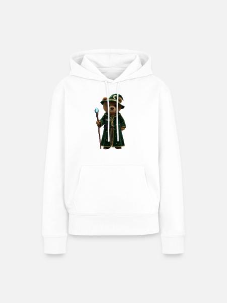 Wizard - Frauen Premium Bio Hoodie - Weiß