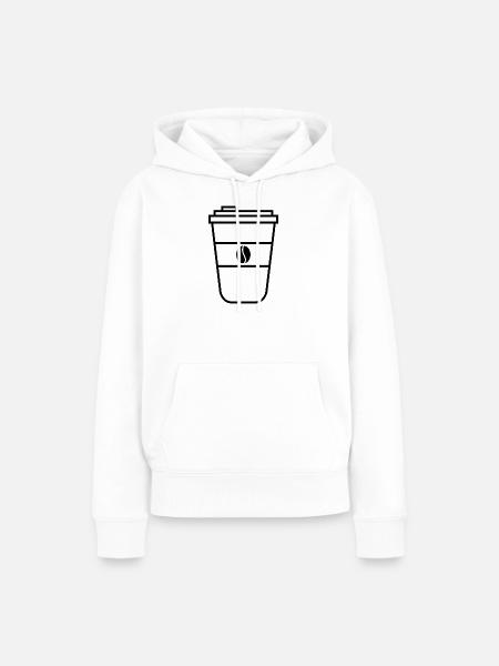 Kaffeetasse - Frauen Premium Bio Hoodie - Weiß