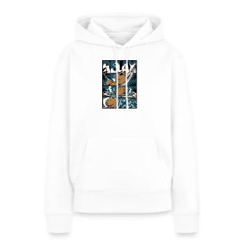 Motif de bien-être Relax Capybara - Sweat à capuche Premium bio Femme - blanc - Devant - Julia (174cm)