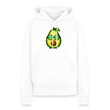 Avocado Cartoon lustig minimalistisch sommerlich - Frauen Premium Bio Hoodie - Weiß - Vorne - Julia (174cm)