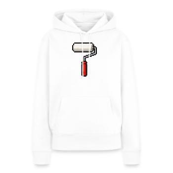 Conception artistique des rouleaux à peinture - Sweat à capuche Premium bio Femme - blanc - Devant - Julia (174cm)