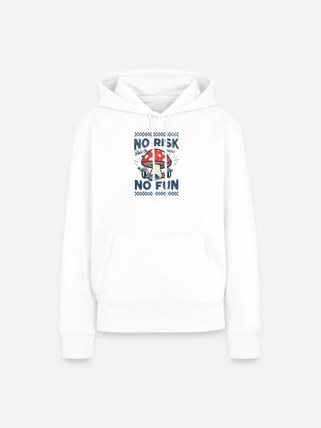 Pilz-Motiv: Ride the waves - Frauen Premium Bio Hoodie - Weiß