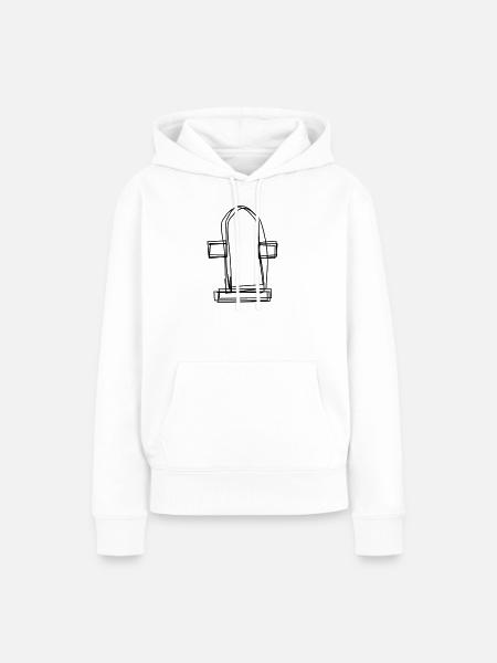 Hydrant handgezeichnet - Frauen Premium Bio Hoodie - Weiß