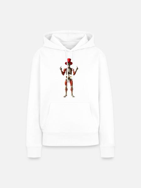 Skelett Halloween - Frauen Premium Bio Hoodie - Weiß