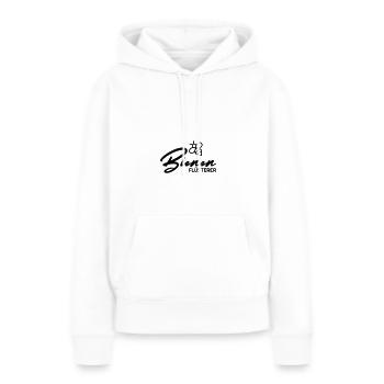 Bienenflüsterer - Frauen Premium Bio Hoodie - Weiß - Vorne - Julia (174cm)
