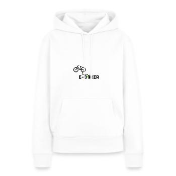 ebiker ebike e-bike - Frauen Premium Bio Hoodie - Weiß - Vorne - Julia (174cm)