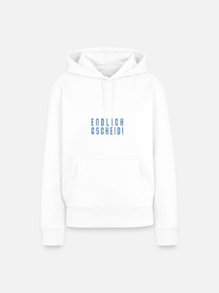 Endlich Gscheid - Frauen Premium Bio Hoodie - Weiß