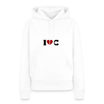 I love Piercing Septum Piercer - Frauen Premium Bio Hoodie - Weiß - Vorne - Julia (174cm)