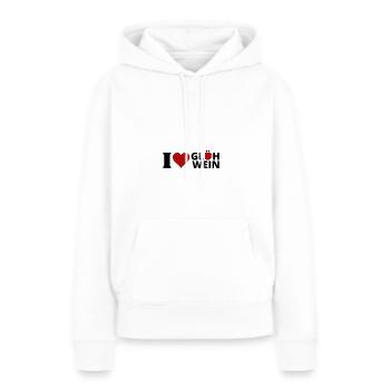 I love Glühwein - Frauen Premium Bio Hoodie - Weiß - Vorne - Julia (174cm)