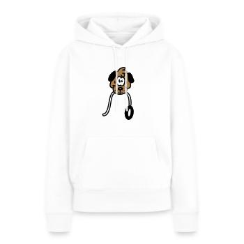 veut aller walkies - Sweat à capuche Premium bio Femme - blanc - Devant - Julia (174cm)