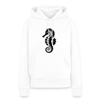 Hippocampe pour l’entraînement de natation junior - Sweat à capuche Premium bio Femme - blanc - Devant - Julia (174cm)