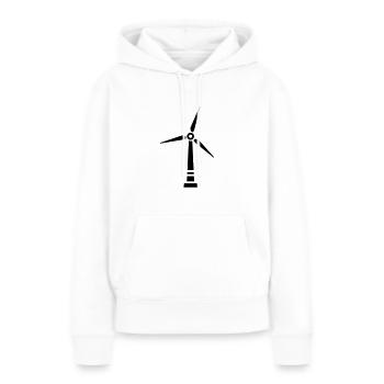 moulin à vent - Sweat à capuche Premium bio Femme - blanc - Devant - Julia (174cm)