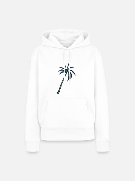 Palme - Frauen Premium Bio Hoodie - Weiß