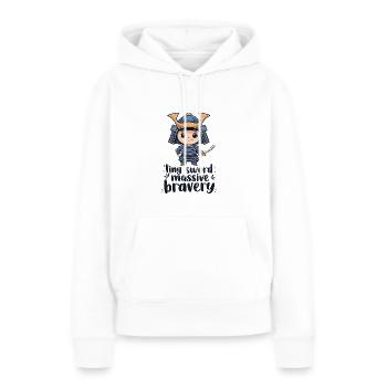 Chibi Samurai - Women’s Premium Organic Hoodie - white - Front - Julia (174cm)
