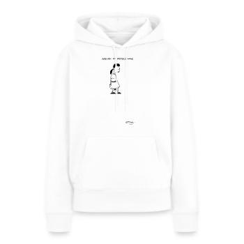 Mädchen mit Pferdeschwanz - Frauen Premium Bio Hoodie - Weiß - Vorne - Julia (174cm)
