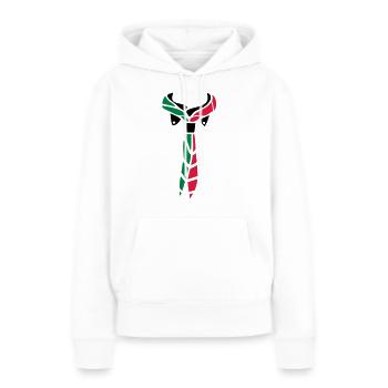 Pfadfinder Schal - Frauen Premium Bio Hoodie - Weiß - Vorne - Julia (174cm)