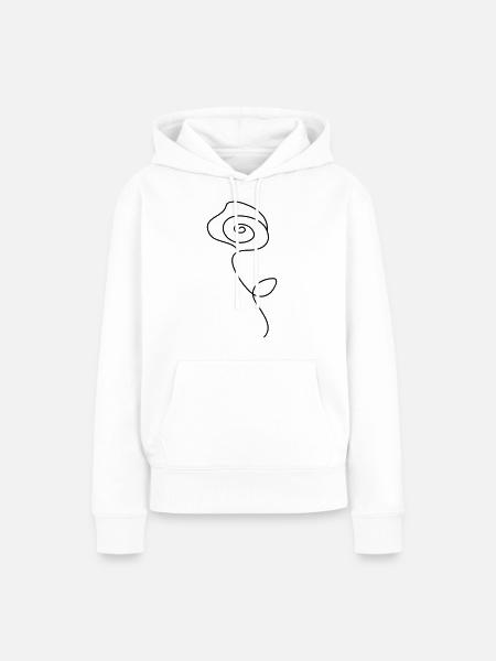 Rose Linie - Frauen Premium Bio Hoodie - Weiß