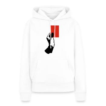 Rote Karte! - Frauen Premium Bio Hoodie - Weiß - Vorne - Julia (174cm)
