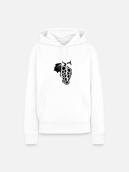 Weintraube - Frauen Premium Bio Hoodie - Weiß