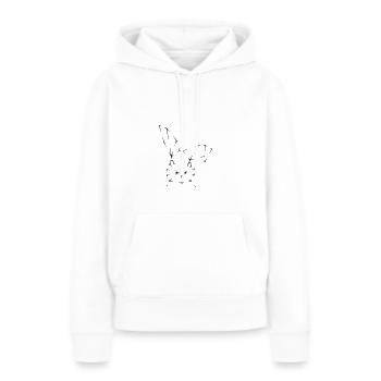 Hase | Streetfashion | minimal | Urban style - Frauen Premium Bio Hoodie - Weiß - Vorne - Julia (174cm)