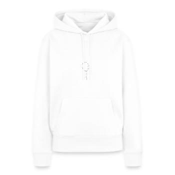 ballon - Sweat à capuche Premium bio Femme - blanc - Devant - Julia (174cm)