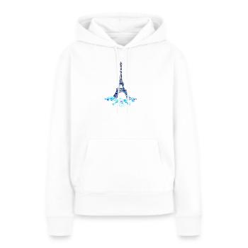 Tour Eiffel - Sweat à capuche Premium bio Femme - blanc - Devant - Julia (174cm)